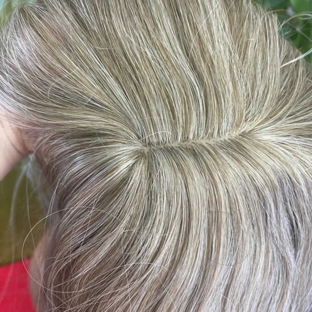 icy ash silver blonde balayage wig